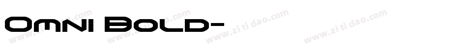 Omni Bold字体转换
